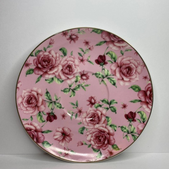 BTaT Brew To a Tea Pink Floral Teacup and Saucer Set - Fine China - Picture 4 of 5